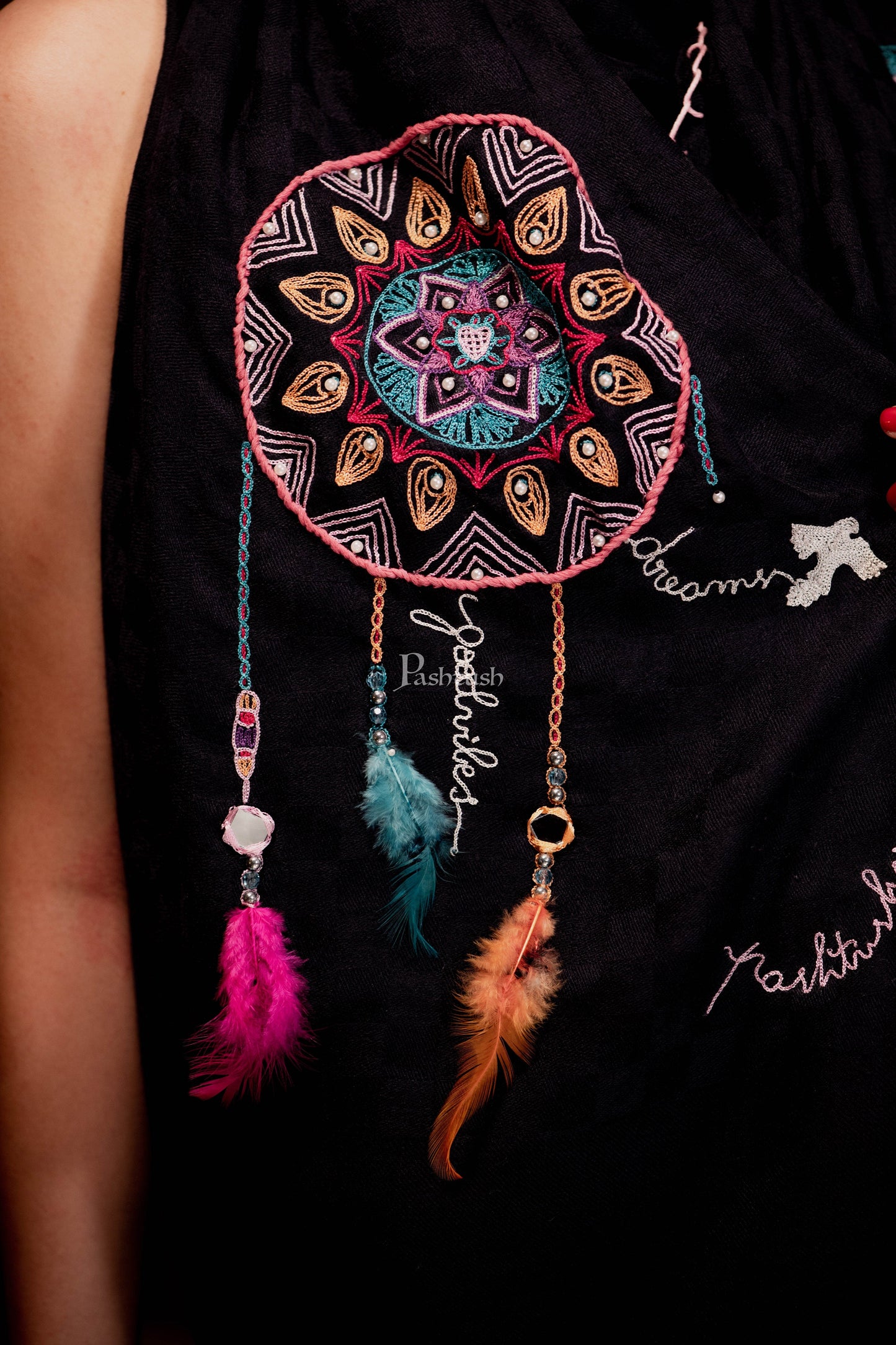 Pashtush India Womens Stoles and Scarves Scarf Pashtush Womens Handmade Dream Catcher Aesthetic Scarf ( Alchemy Collection )