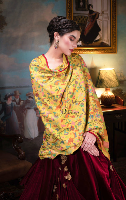 Pashtush India Womens Shawls Pashtush Womens Kaani Pashmina Shawl, 100% Hand Woven
