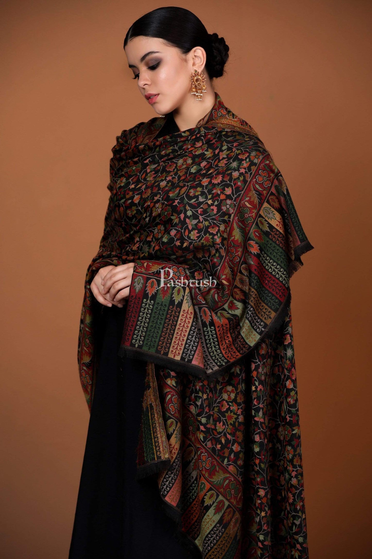 Pashtush India 100x200 Pashtush Womens Kaani Shawl, Faux Pashmina, Soft and Warm, Multi coloured