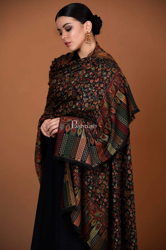 Pashtush India 100x200 Pashtush Womens Kaani Shawl, Faux Pashmina, Soft and Warm, Multi coloured