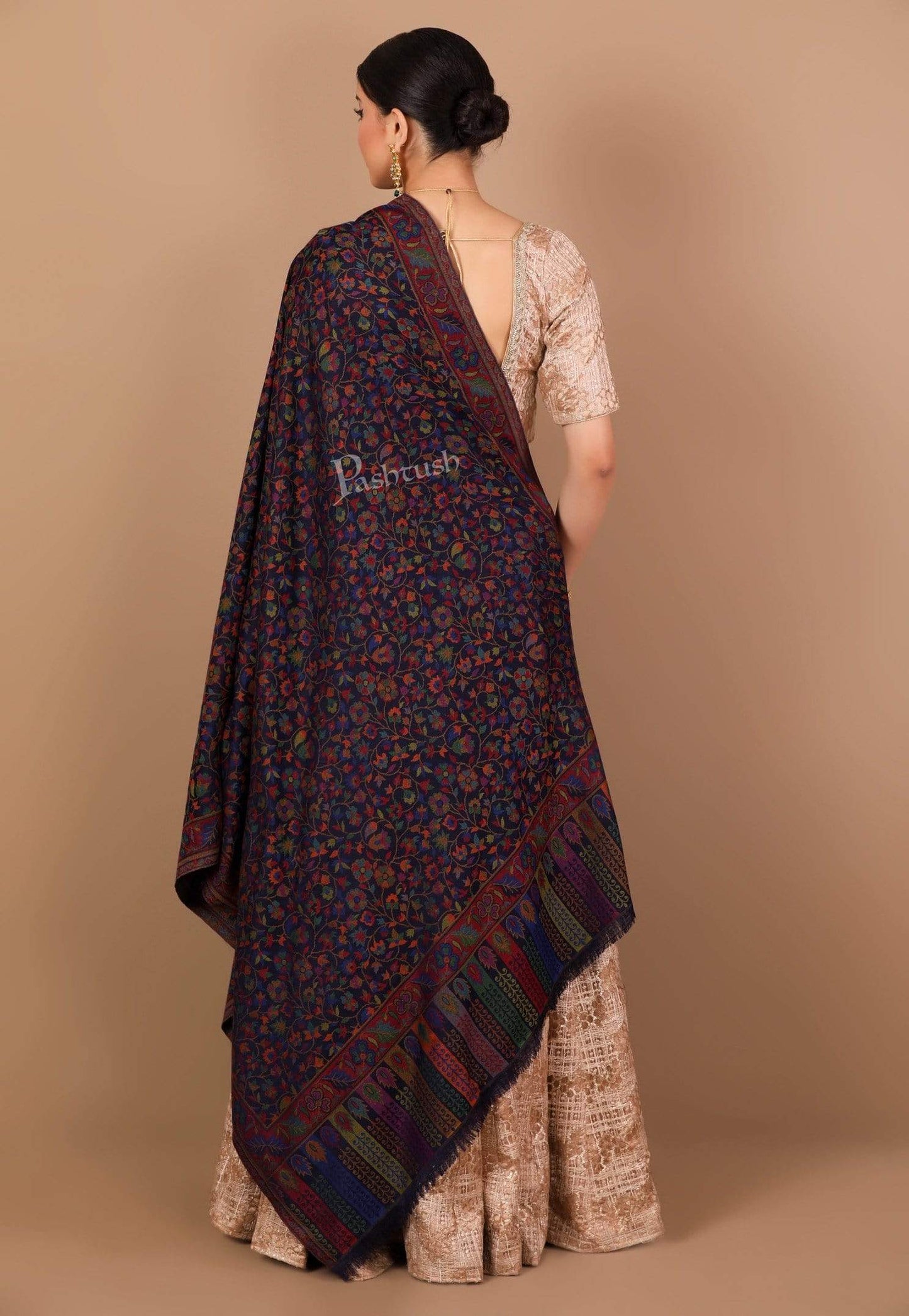 Pashtush India 100x200 Pashtush Womens Kaani Shawl, Faux Pashmina, Soft and Warm, Multi coloured