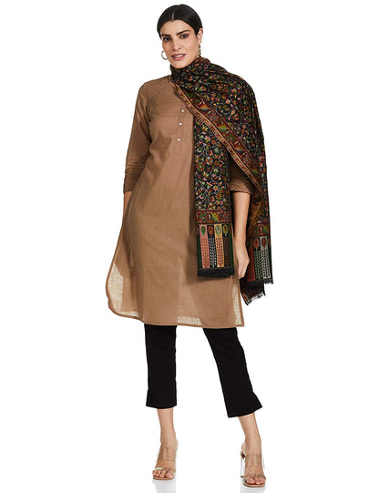 Pashtush India 100x200 Pashtush Womens Kaani Shawl, Faux Pashmina, Soft and Warm, Multi coloured