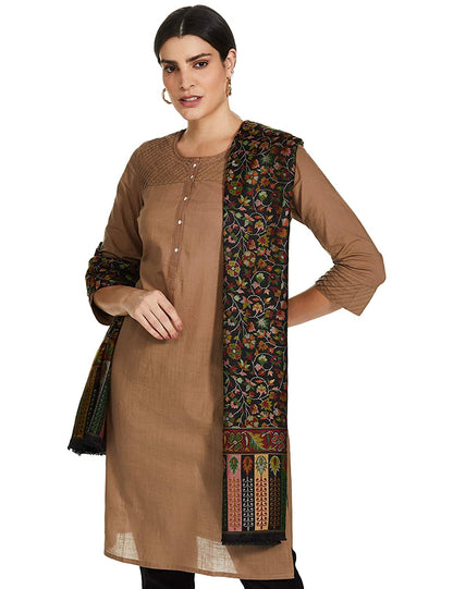 Pashtush India 100x200 Pashtush Womens Kaani Shawl, Faux Pashmina, Soft and Warm, Multi coloured