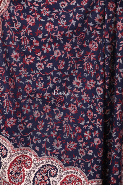 Pashtush India 100x200 Pashtush Womens Kaani Shawl, Faux Pashmina, Soft and Warm, navy Blue