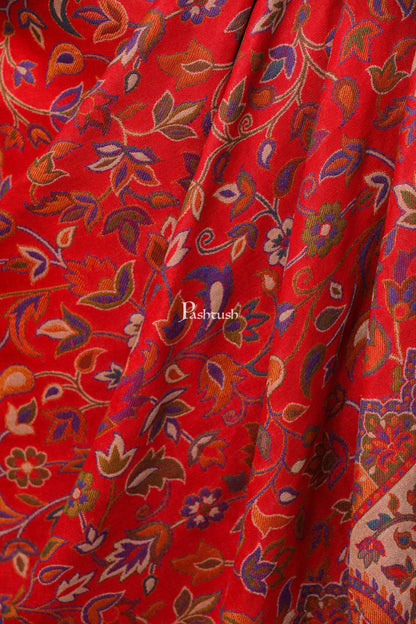 Pashtush Shawl Store Shawl Pashtush Womens Kaani Shawl, Faux Pashmina, Soft and Warm, Red