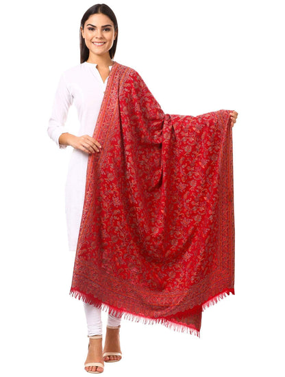 Pashtush Store Shawl Pashtush Womens Kaani Shawl, Faux Pashmina, Soft and Warm (Scarlet Red)