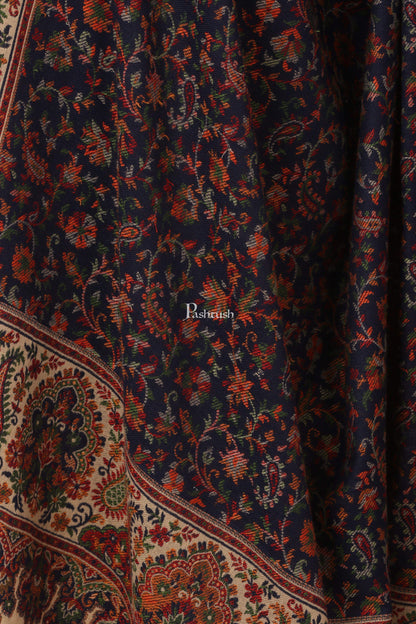 Pashtush Shawl Store Shawl Pashtush Womens Kaani Shawl, Faux Pashmina, Woven Jacquard Design with Woven Kashmiri Paisleys, Soft and Warm Faux Pashmina