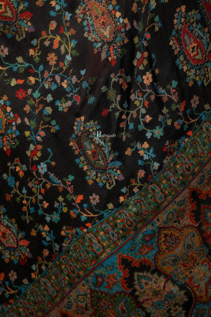 Pashtush India 100x200 Pashtush Womens Kaani Shawl, Multi-Colored Weave, Pure Wool, Woolmark Certificate
