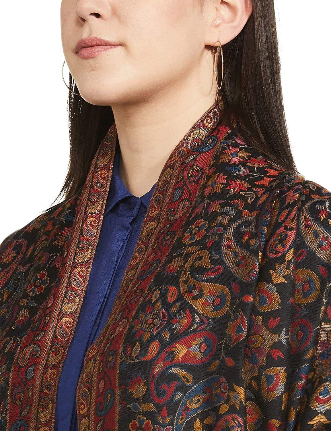 Pashtush India 100x200 Pashtush Womens Kaani Stole, Faux Pashmina, Soft And Warm