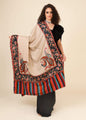 Pashtush India 114x228 Pashtush Womens Kalamkari Embroidery Shawl, Fine Wool Shawls, Medium