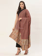Pashtush India Womens Shawls Pashtush Womens Kalamkari Outline Embroidery Shawl, Multicoloured