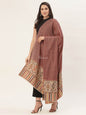 Pashtush India Womens Shawls Pashtush Womens Kalamkari Outline Embroidery Shawl, Multicoloured