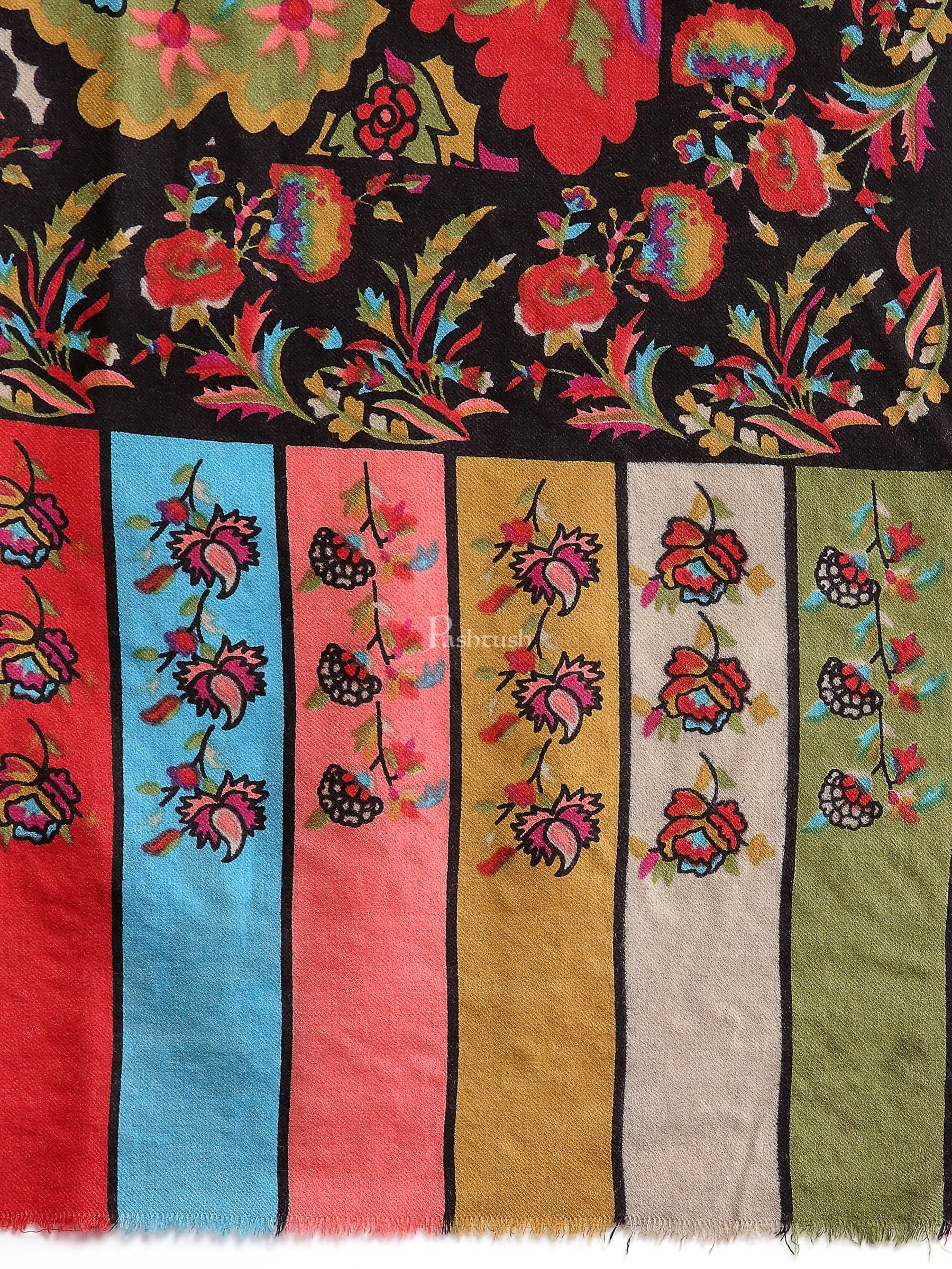 Pashtush India Womens Shawls Pashtush Womens Kalamkari Printed Shawl, Medium, Thick And Warm