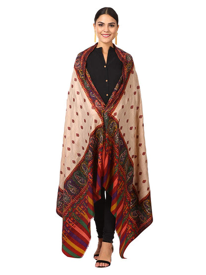 Pashtush Womens Kalamkari Shawl, Wedding Collection, Thick And Warm