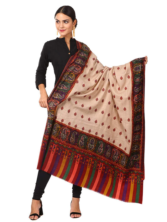 Pashtush Womens Kalamkari Shawl, Wedding Collection, Thick And Warm