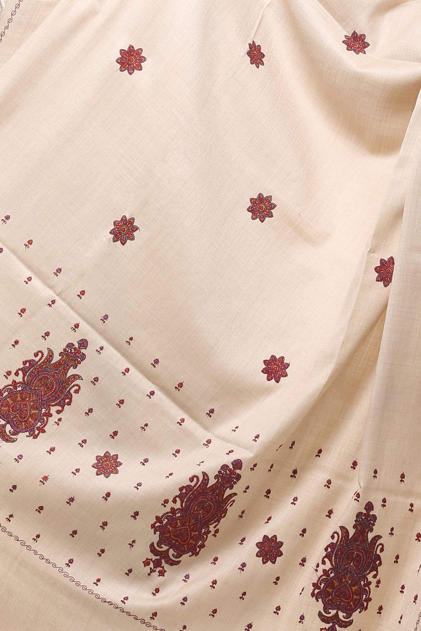 Pashtush Womens Embroidery Shawl, Beige