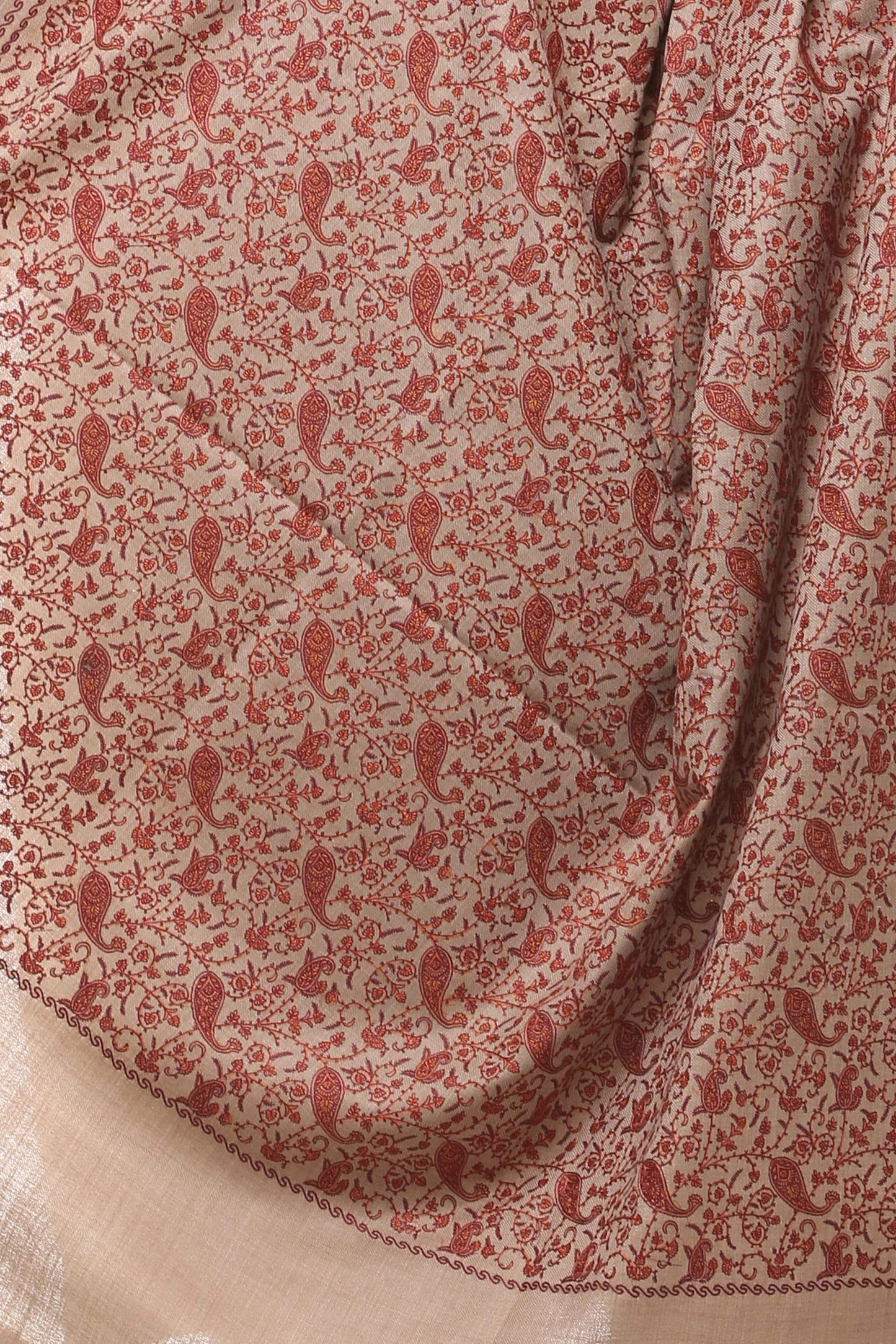 Pashtush India 100x200 Pashtush Womens Kashmiri Embroidery Shawl, Heavy Design, Silk Thread Needlework (Dark Pashmina)