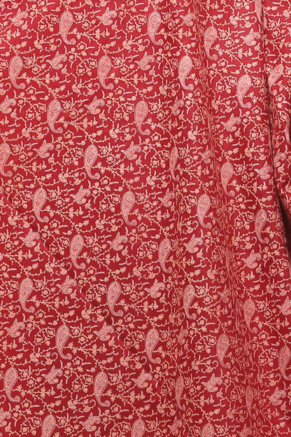 Pashtush India Shawl Pashtush Womens Kashmiri Embroidery Shawl, Heavy Design, Silk Thread Needlework, Maroon