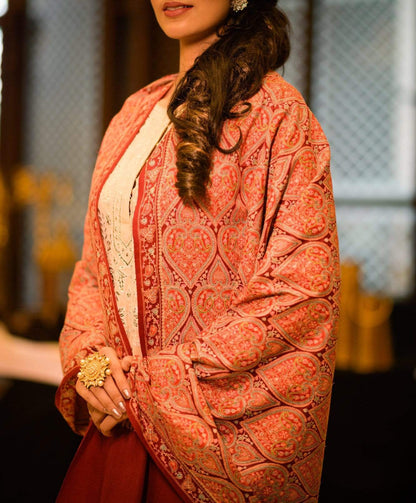 Pashtush India 100x200 Pashtush Womens Kashmiri Embroidery Shawl, Maroon