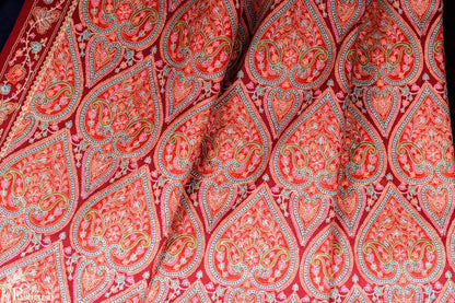 Pashtush India 100x200 Pashtush Womens Kashmiri Embroidery Shawl, Maroon