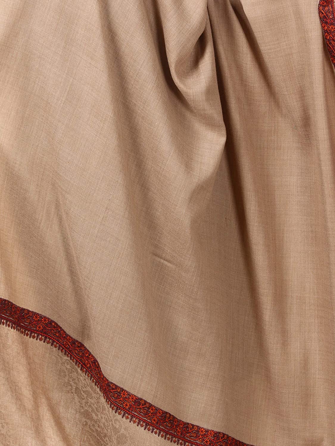 Pashtush India Shawl Pashtush Womens Kashmiri Hand Embroidery Shawl, Border Design With Fine Needlework, Shawls