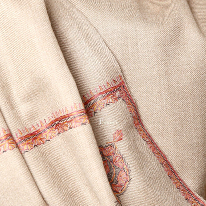 Pashtush India Womens Shawls Pashtush Womens Kashmiri Hand Embroidery Shawl, Woollen, Kingri