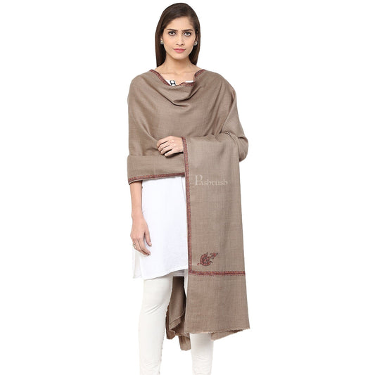 Pashtush India Womens Shawls Pashtush Womens Kashmiri Hand Embroidery Shawl, Woollen, Kingri