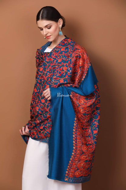Pashtush Store Shawl Pashtush Womens Kashmiri Shawl, Aari Embroidery, Ferozah