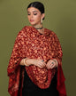 Pashtush Store Shawl Pashtush Womens Kashmiri Shawl, Aari Embroidery, Maroon