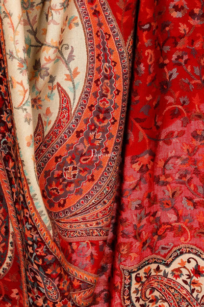 Pashtush Store Shawl Pashtush Womens Kashmiri Shawl,"Rich Garden Aesthic" Design, Vintage Look Shawls, Faux Pashmina Shawls