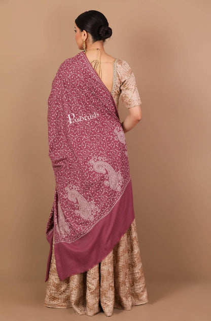 Pashtush Shawl Store Shawl Pashtush Womens Kashmiri Shawl with Tone on Tone Embroidery, Soft and Warm, Light Weight