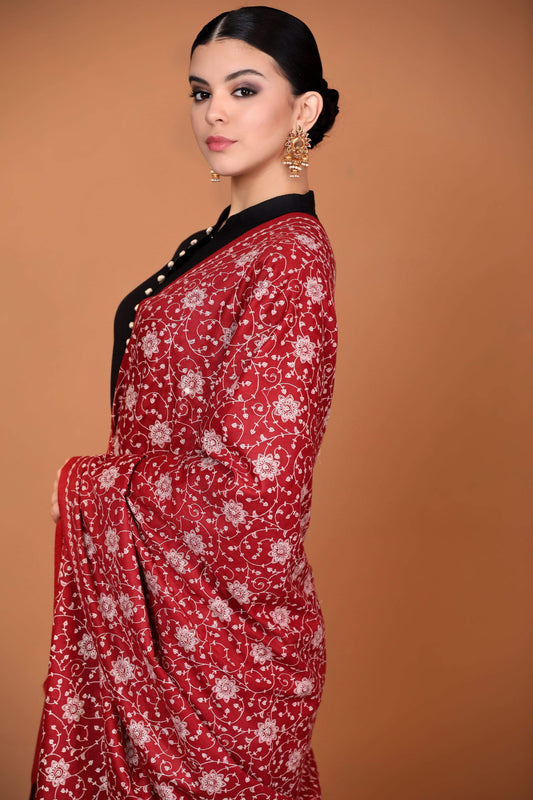 Pashtush Shawl Store Shawl Pashtush Womens Kashmiri Shawl with Tone on Tone Embroidery, Soft, Warm, Light Weight