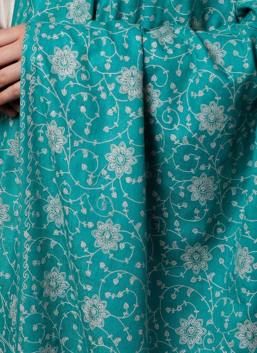 Pashtush Shawl Store Shawl Pashtush Womens Kashmiri Shawl with Tone on Tone Embroidery, Soft, Warm, Light Weight