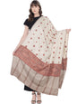 Pashtush India Womens Shawls Pashtush Womens Kashmiri Shawl, Woollen, Checkered Stitched Palla, Beige