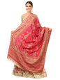 Pashtush Shawl Store Shawl Pashtush Womens Kullu Jamawar Shawl, Faux Pashmina - Pink