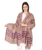 Pashtush Womens Luxury Wool Check Scarf, Soft A Scarf Stole, Extra-Fine