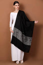 Pashtush India Stole Pashtush Womens Luxury Wool Scarf, Fine Wool Stole, Chanting Paisley