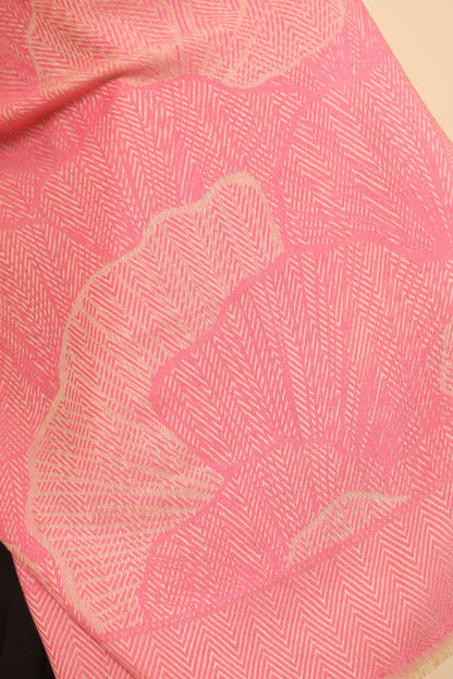 Pashtush India Womens Stoles Pashtush Womens Muffler, Soft and Warm, Stole, Organic Weave Design, Pink