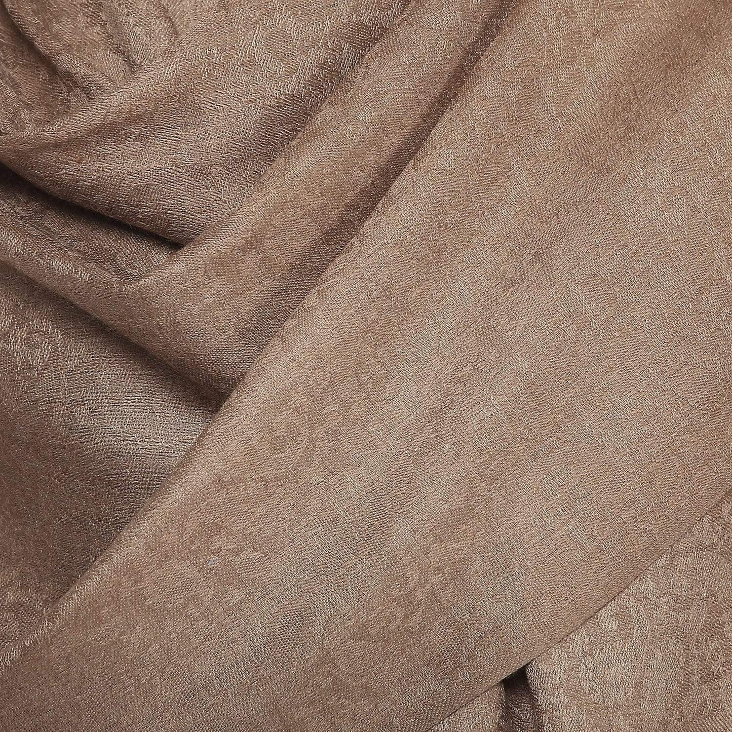 Pashtush Womens Paisley Weave Scarf, Soft And Warm, Luxury Wool - Taupe