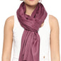 Pashtush India 70x200 Pashtush Womens Paisley Weave Scarf, Soft and Warm, Luxury Wool - Peel Lilac