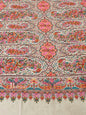 Pashtush Womens Papier-MâChé Embroidered Shawl, Fine Wool With Silky Embroidery.