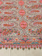 Pashtush Womens Papier-MâChé Embroidered Shawl, Fine Wool With Silky Embroidery.