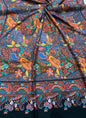Pashtush India Shawl Pashtush Womens Papier Machè Embroidery Jaal Shawl - Multicoloured, Black