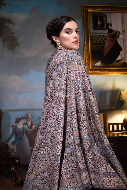 Pashtush India Womens Shawls Pashtush Womens Pashmina, Hand Embroidered Hand Painted Kalamkari Shawl, Multicolour