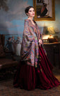 Pashtush India Womens Shawls Pashtush Womens Pashmina, Hand Embroidered Hand Painted Kalamkari Shawl, Multicoloured