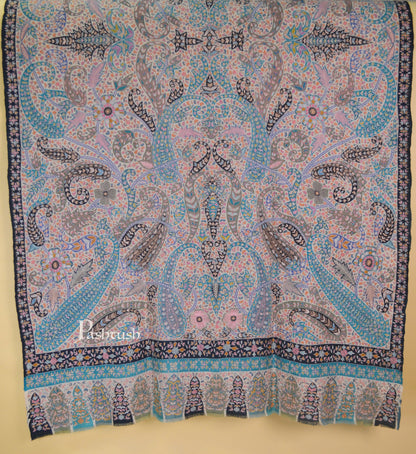 Pashtush India Womens Shawls Pashtush Womens Pashmina, Hand Embroidered Kalamkari Shawl, Multicolour