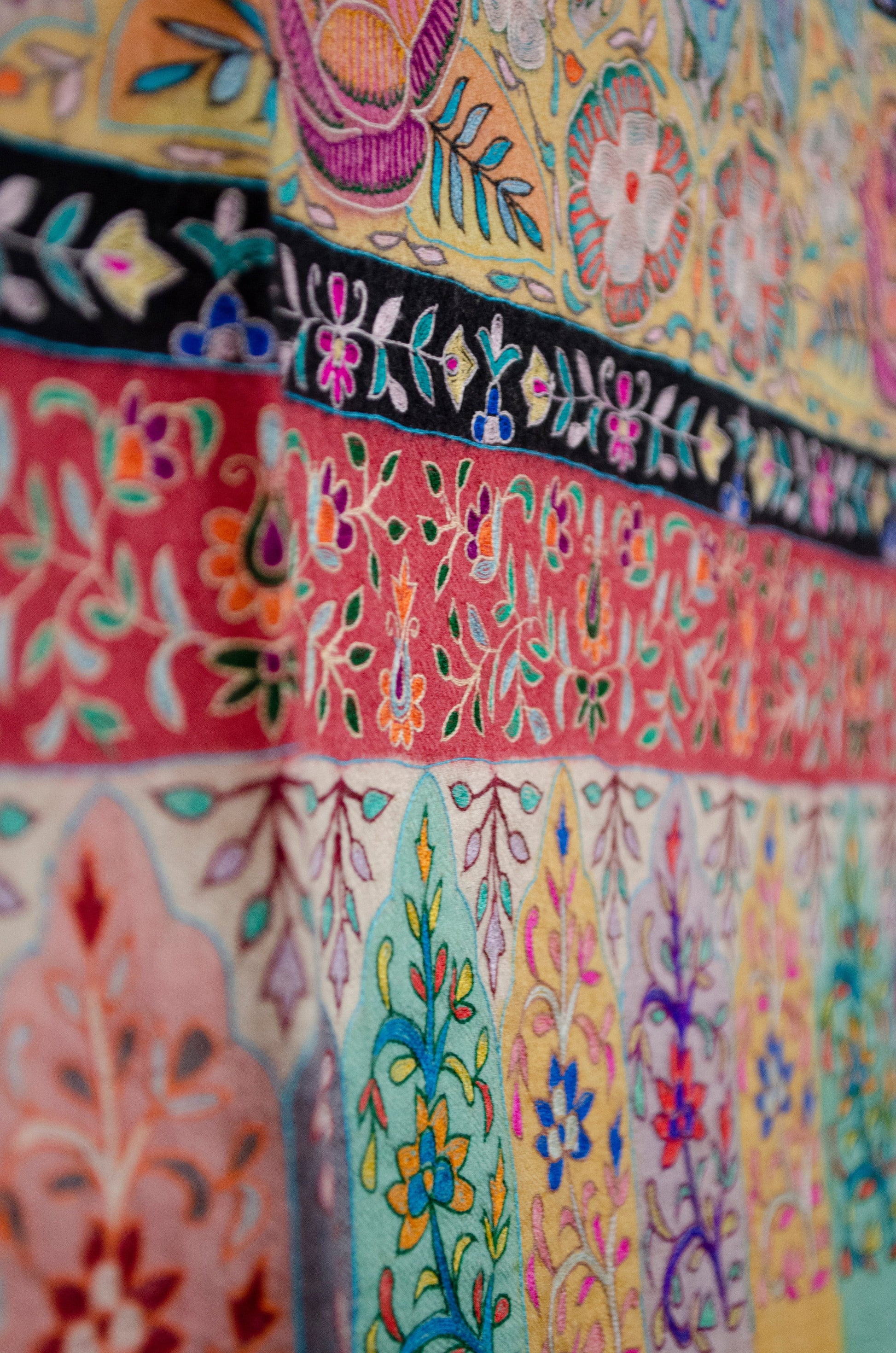 Pashtush India Womens Shawls Pashtush Womens Pashmina Handmade Kalamkari Shawl, Multicoloured