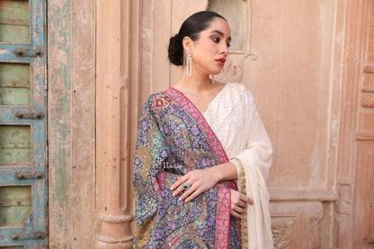 Pashtush India Womens Shawls Pashtush Womens Pashmina Kalamkari Shawl, Hand Painted And Embroidered Kalamkari, Hand Woven