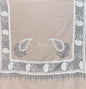 Pashtush India Womens Shawls Pashtush Womens Pashmina Shawl, Chaandi Taar Daur with Real Silver Embroidery, Border, Beige