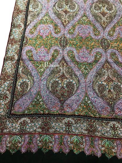 Pashtush India Womens Shawls Pashtush Womens Pashmina Shawl, Handwoven with Sozni Hand Embroidery